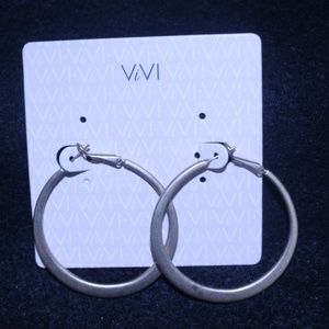 Gold Brushed Hoops 2" Diameter Earrings